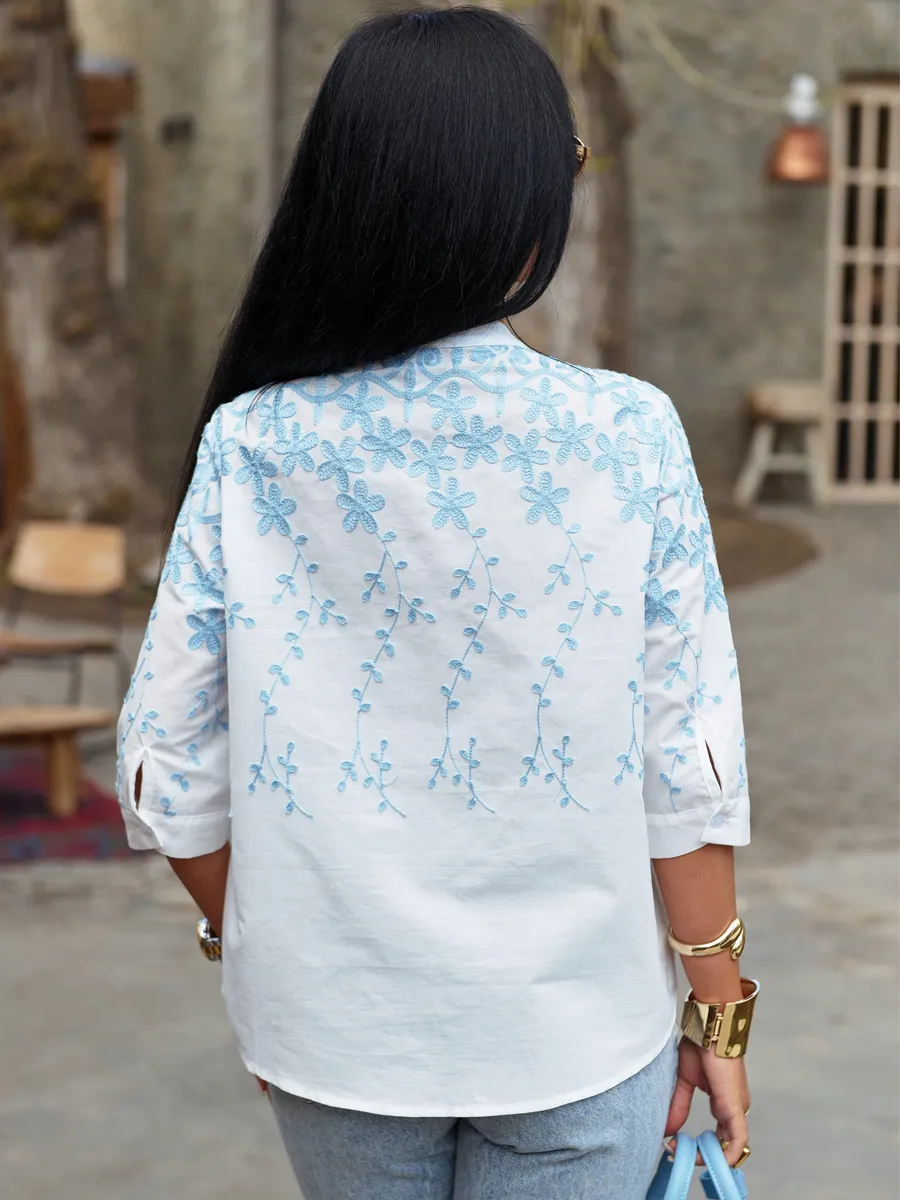 Белая блузка нарядная летняя