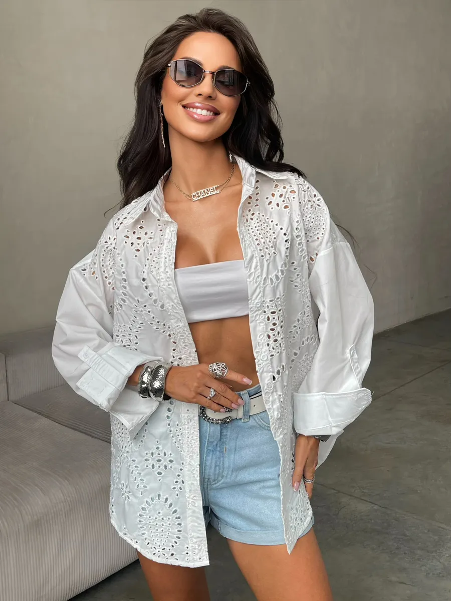 Рубашка нарядная оверсайз