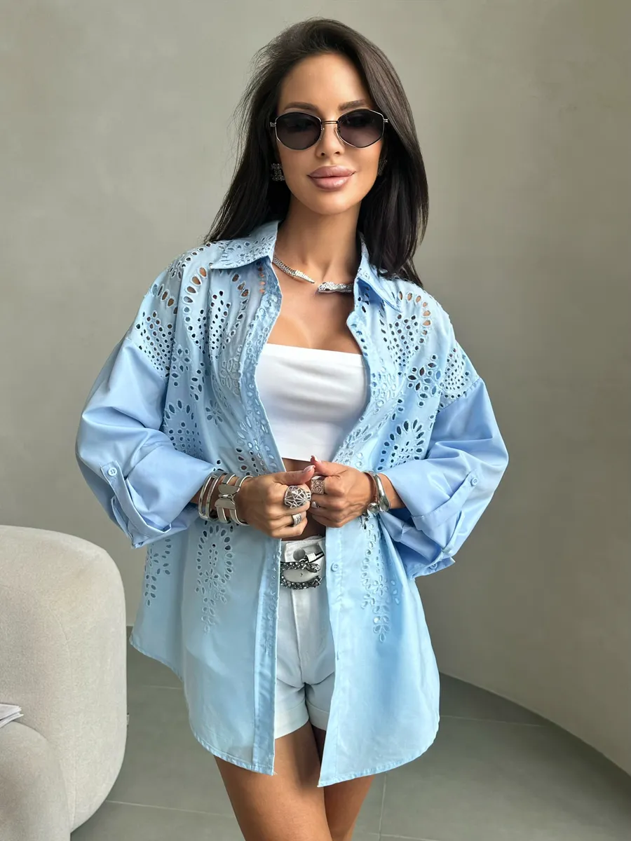 Рубашка нарядная оверсайз