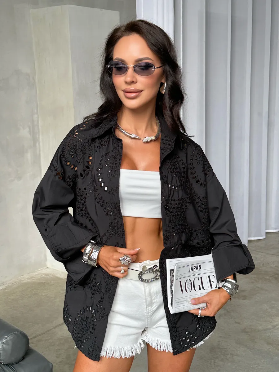 Рубашка нарядная оверсайз