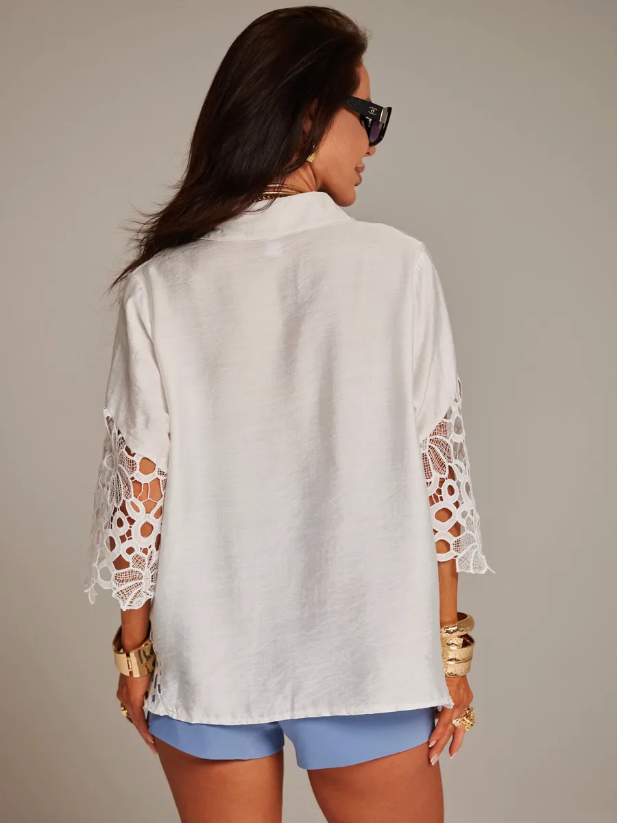 Белая блузка нарядная праздничная