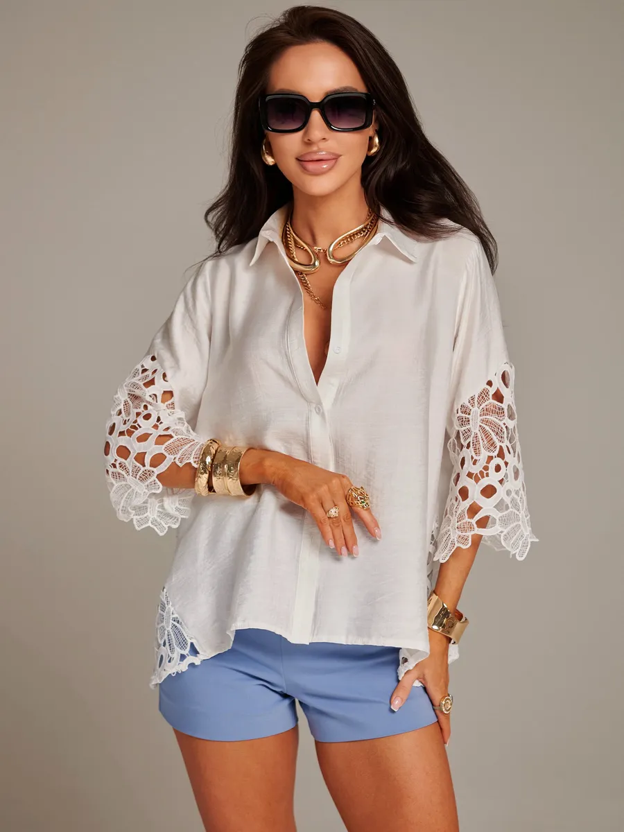 Белая блузка нарядная праздничная