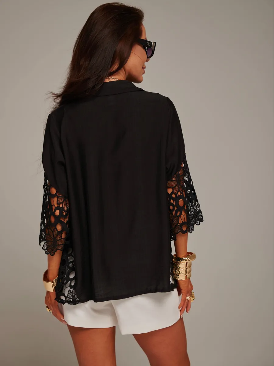 Черная блузка нарядная праздничная