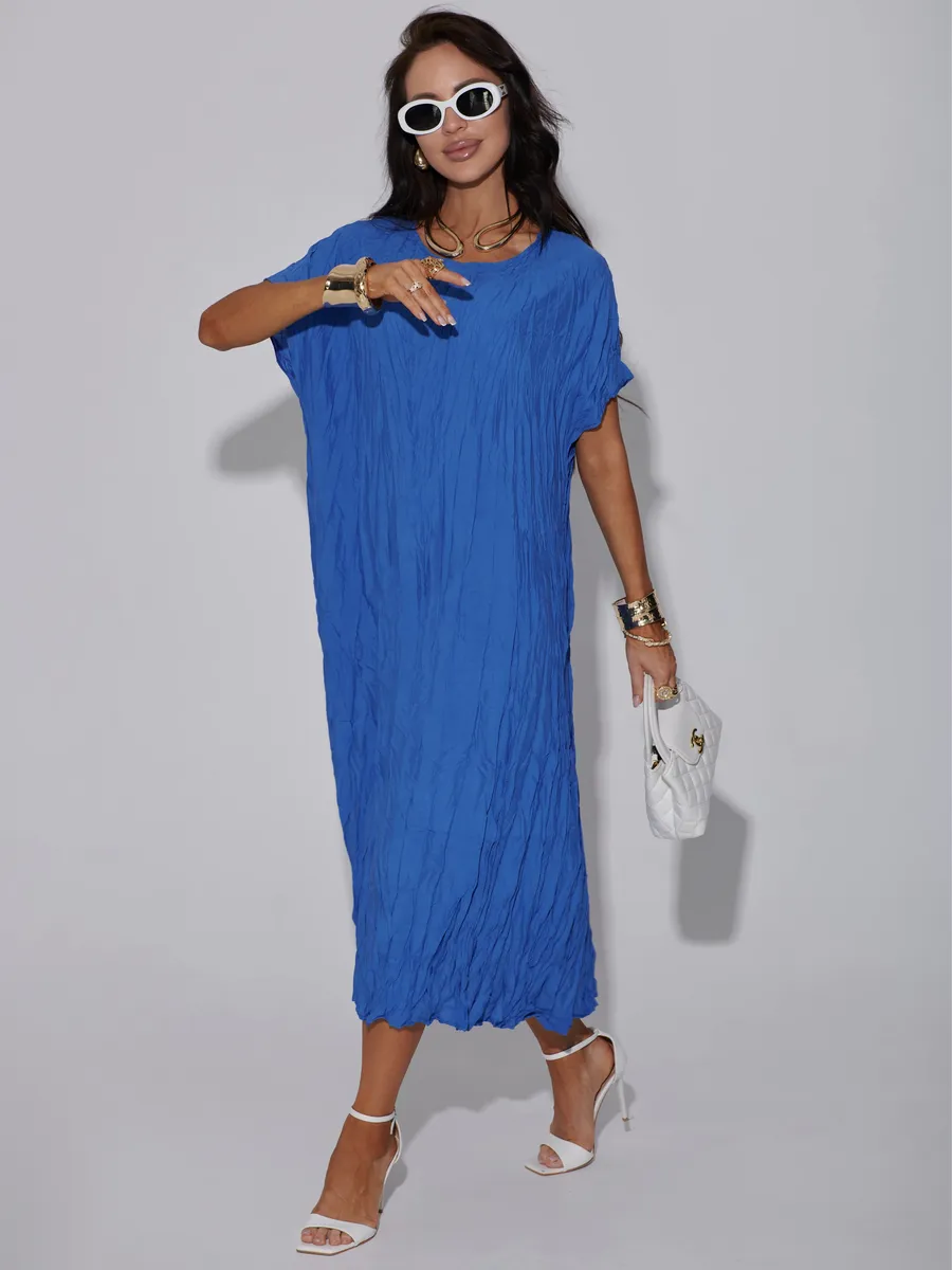 Синее платье летнее легкое