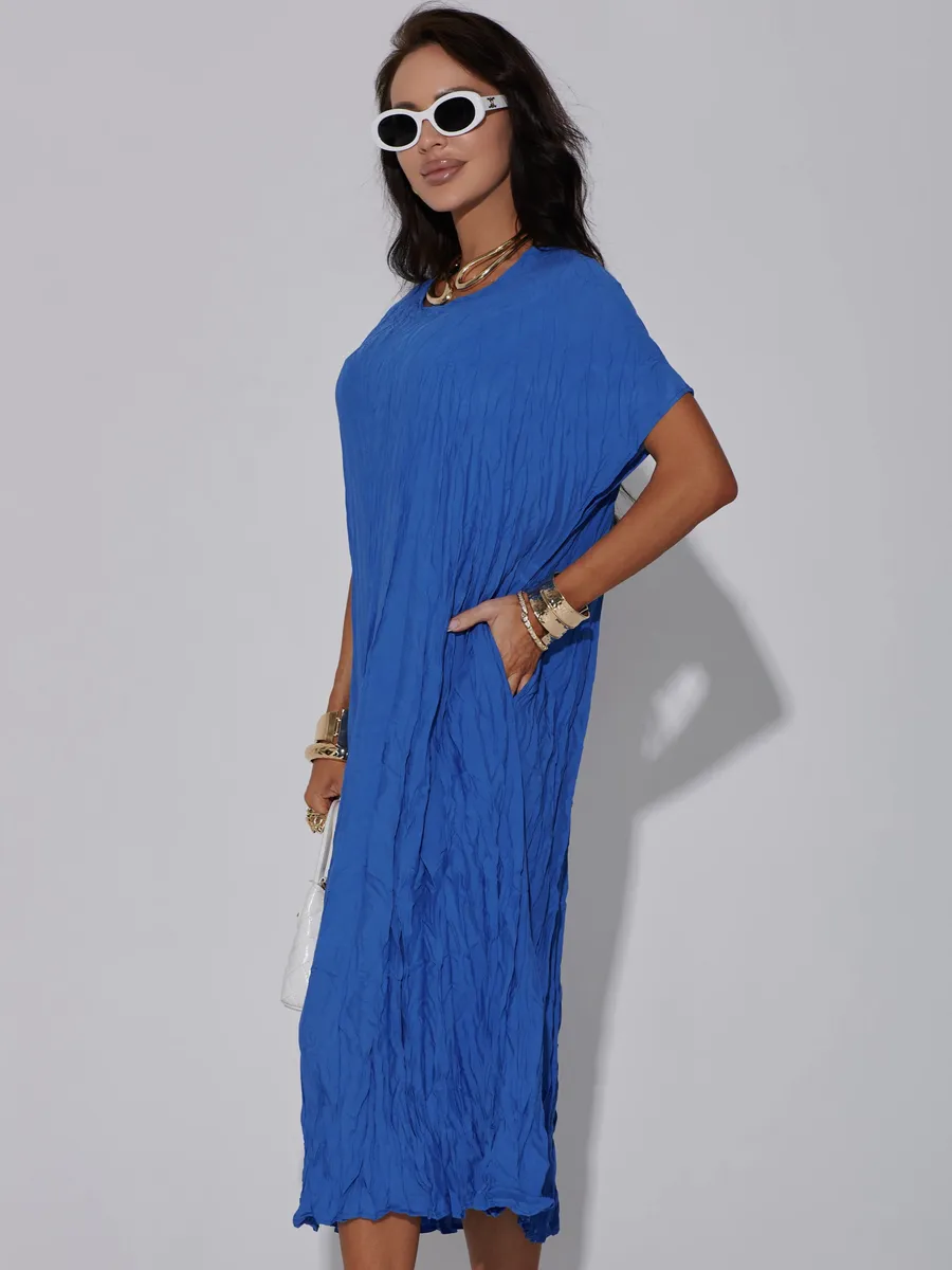 Синее платье летнее легкое