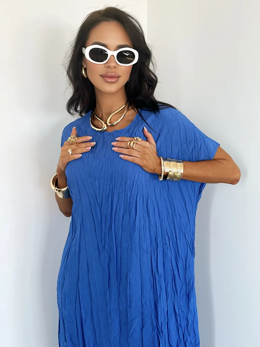 Синее платье летнее легкое