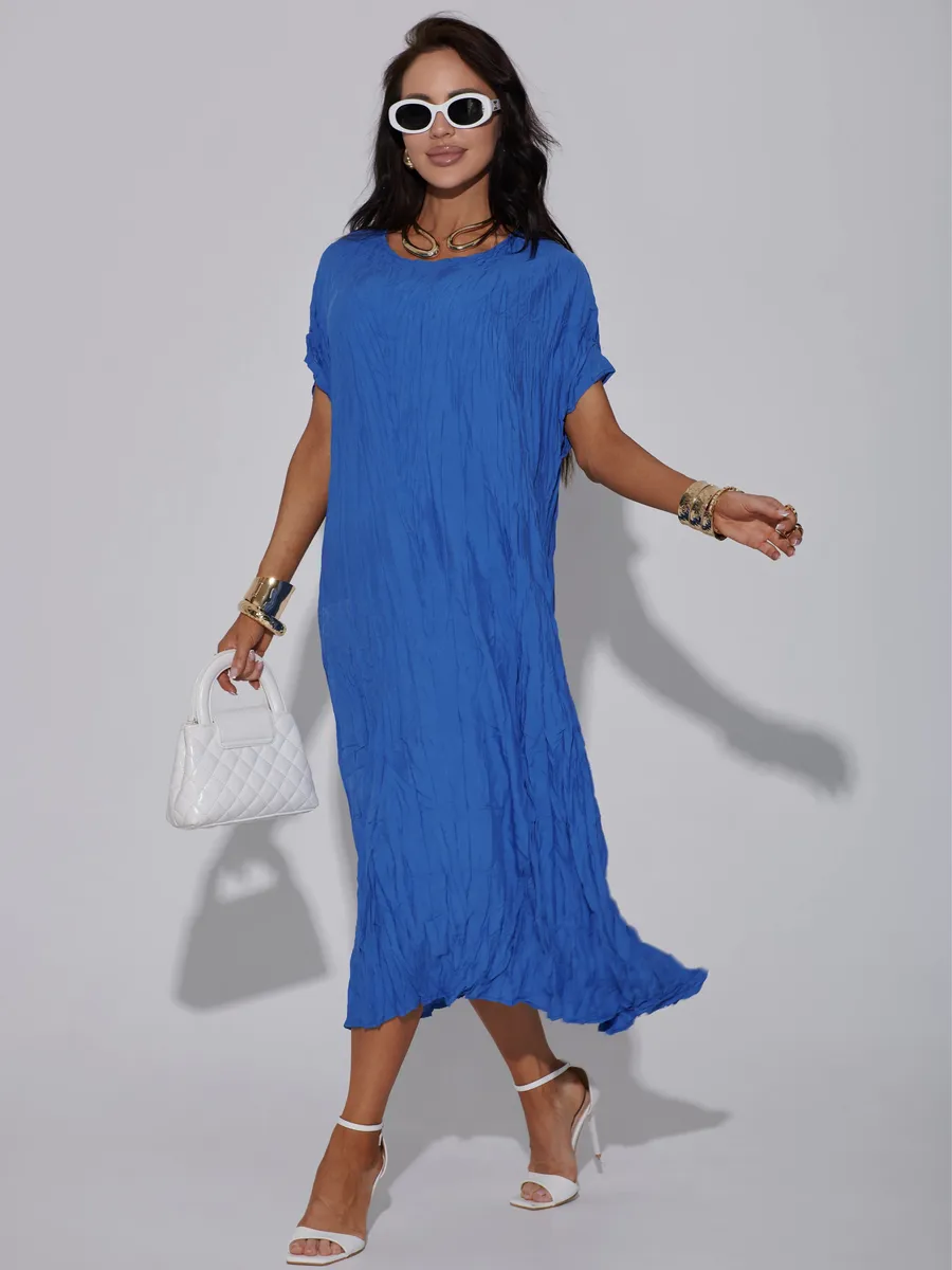 Синее платье летнее легкое