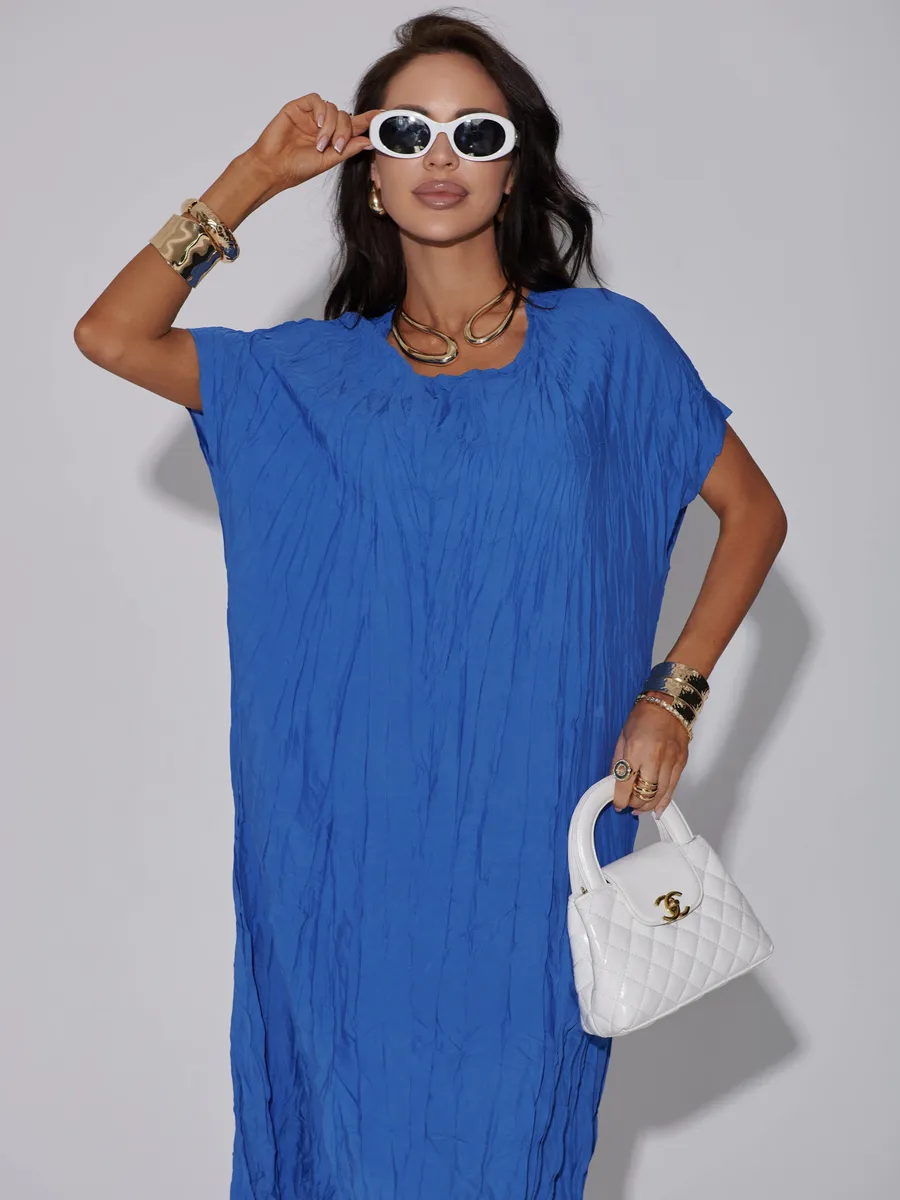 Синее платье летнее легкое