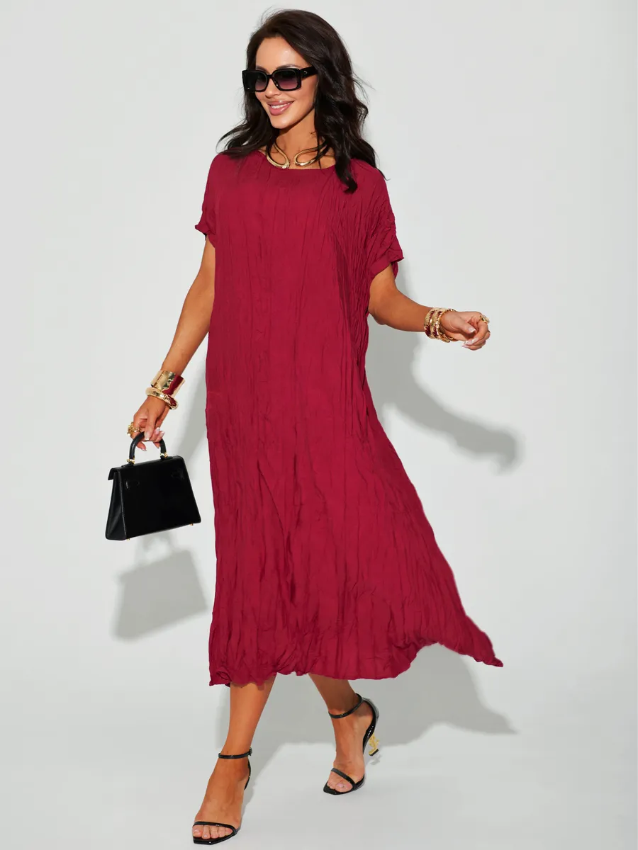 Красное платье летнее легкое