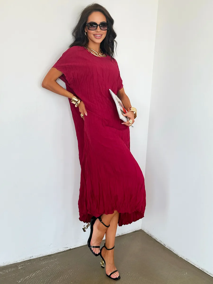 Красное платье летнее легкое