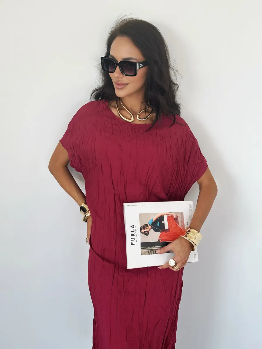 Красное платье летнее легкое