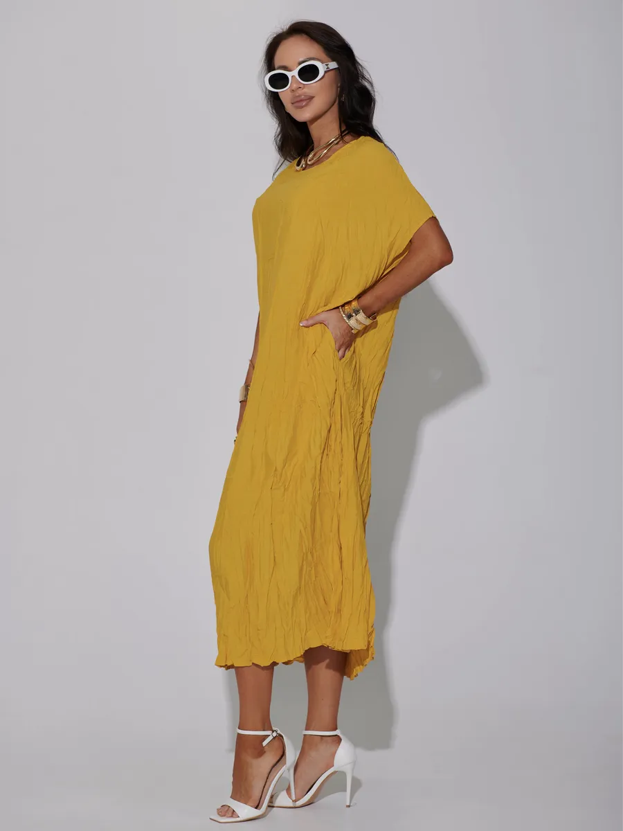Желтое платье летнее легкое