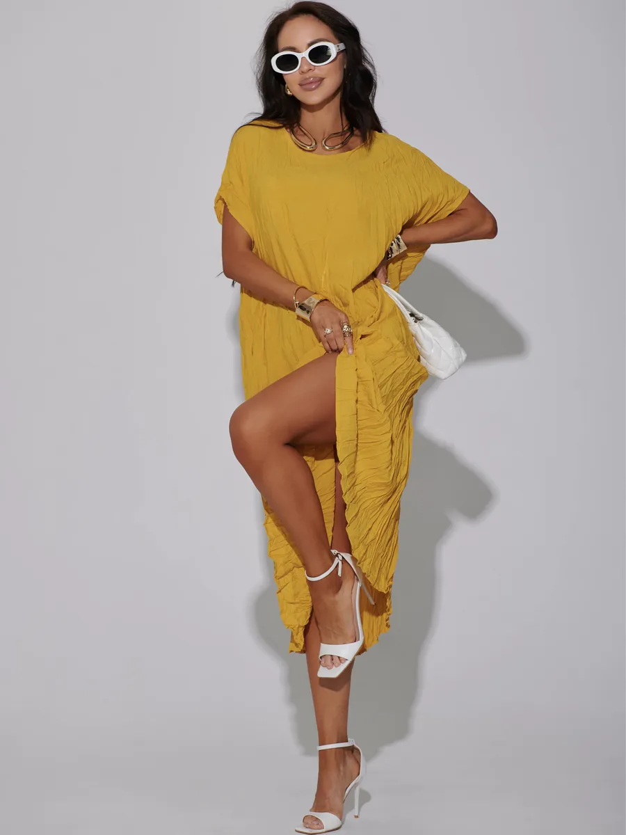 Желтое платье летнее легкое