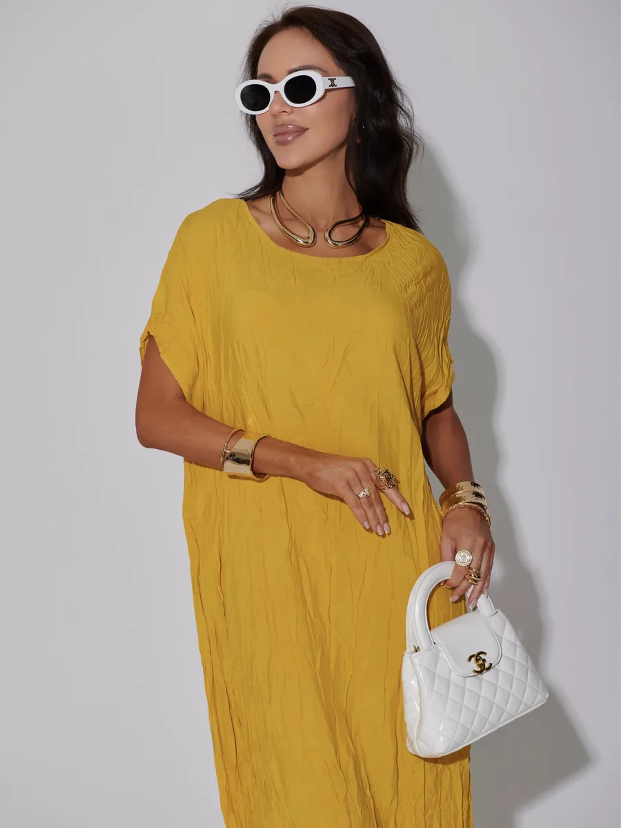 Желтое платье летнее легкое