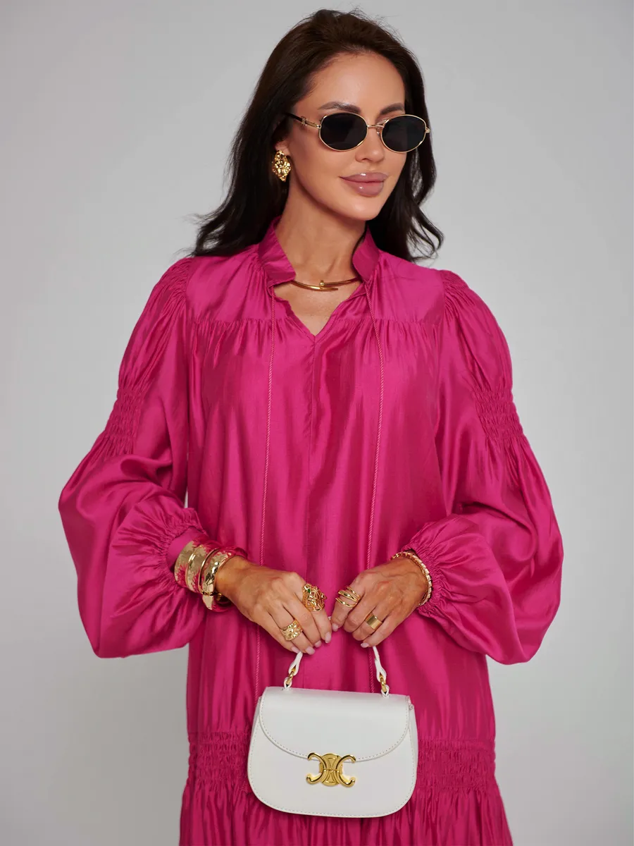 Фуксия платье праздничное летнее