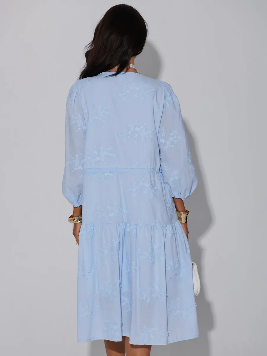 Голубое платье летнее