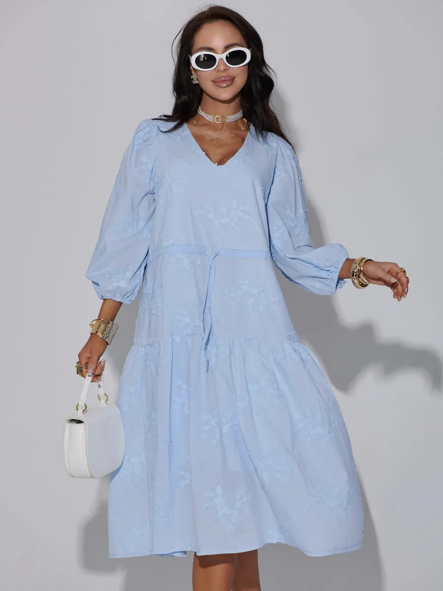 Голубое платье летнее