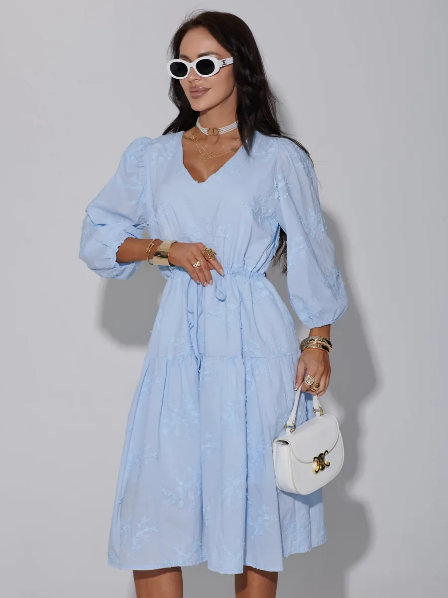 Голубое платье летнее