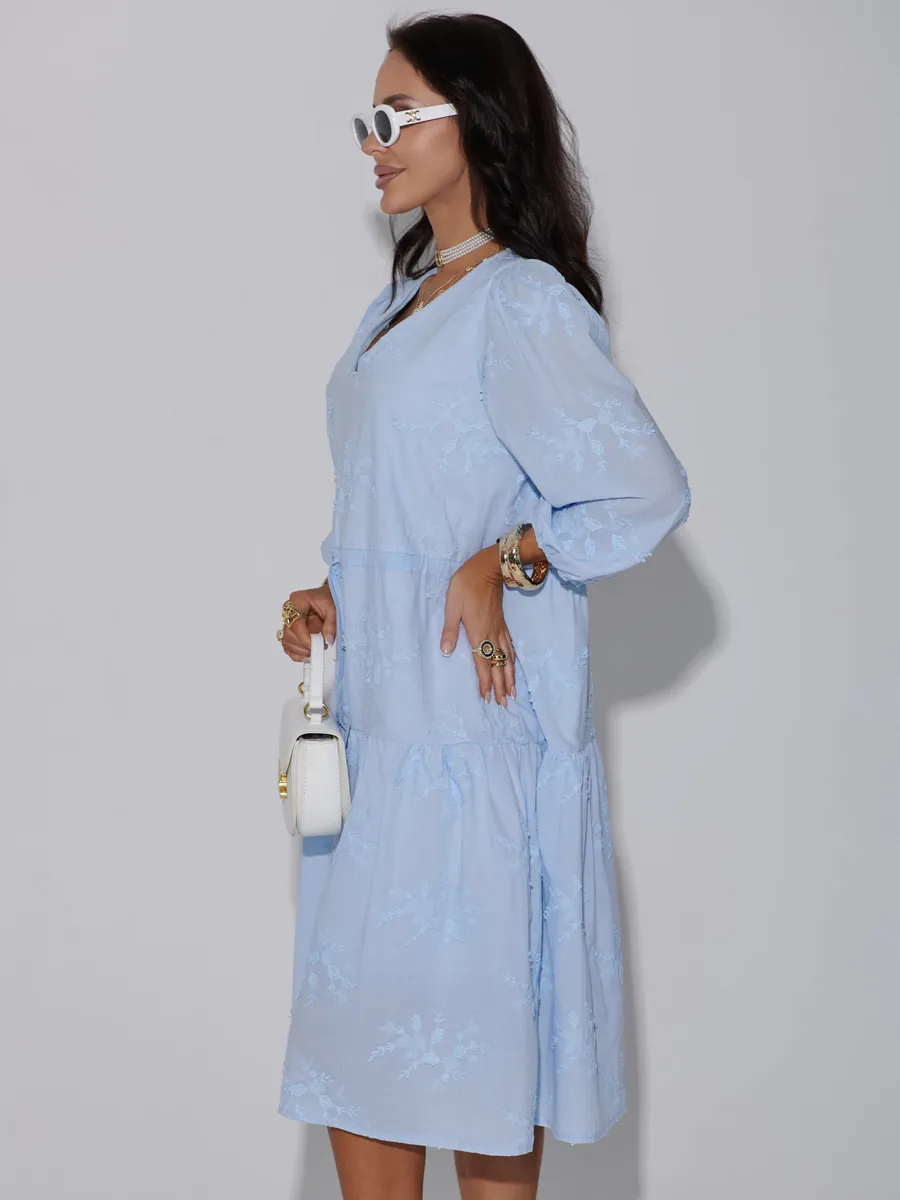 Голубое платье летнее