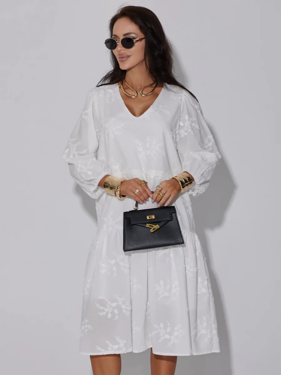 Белое платье летнее