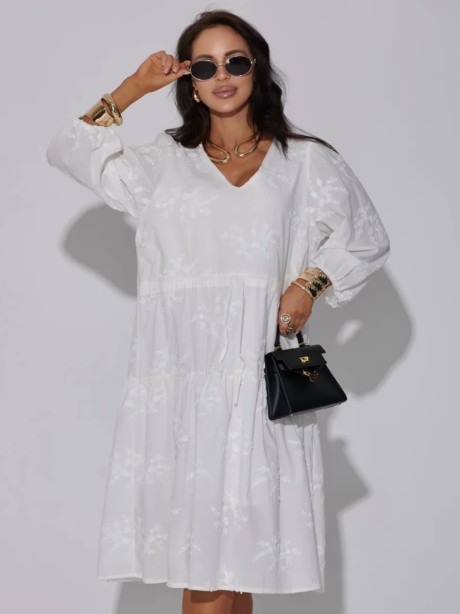 Белое платье летнее