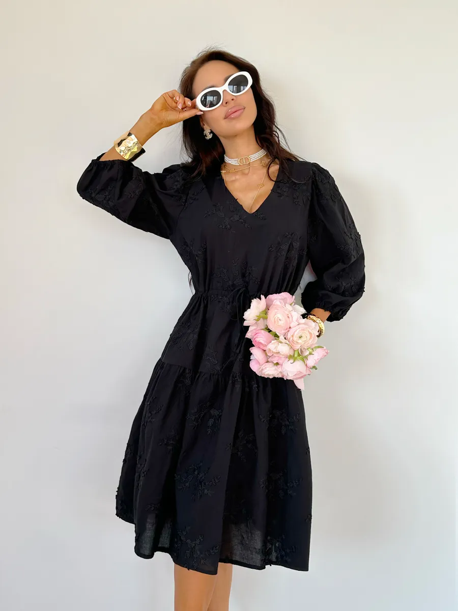 Черное платье летнее