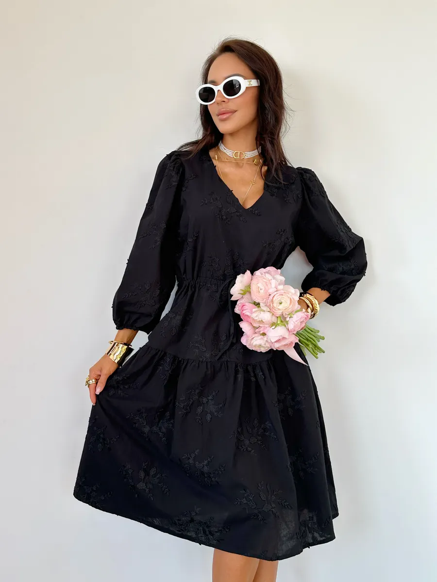 Черное платье летнее