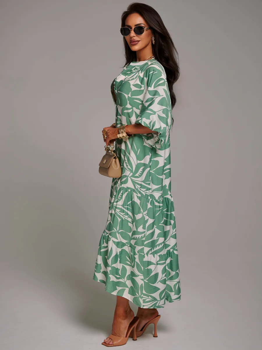 Зеленое платье летнее легкое