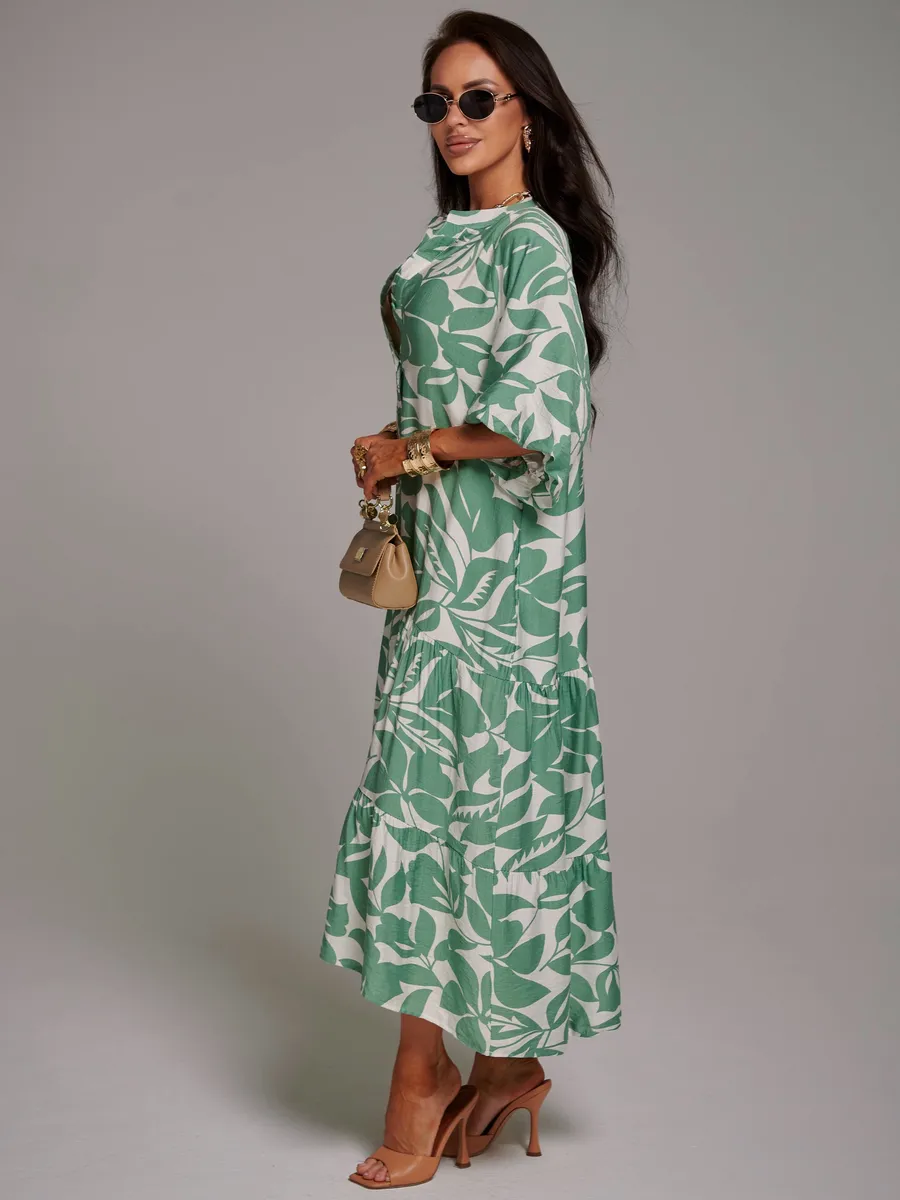 Зеленое платье летнее легкое