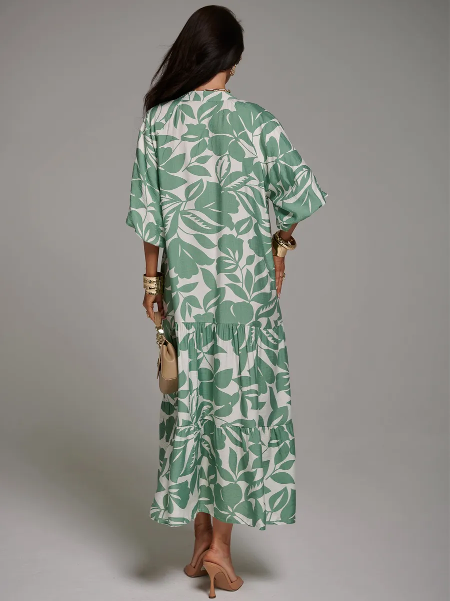 Зеленое платье летнее легкое