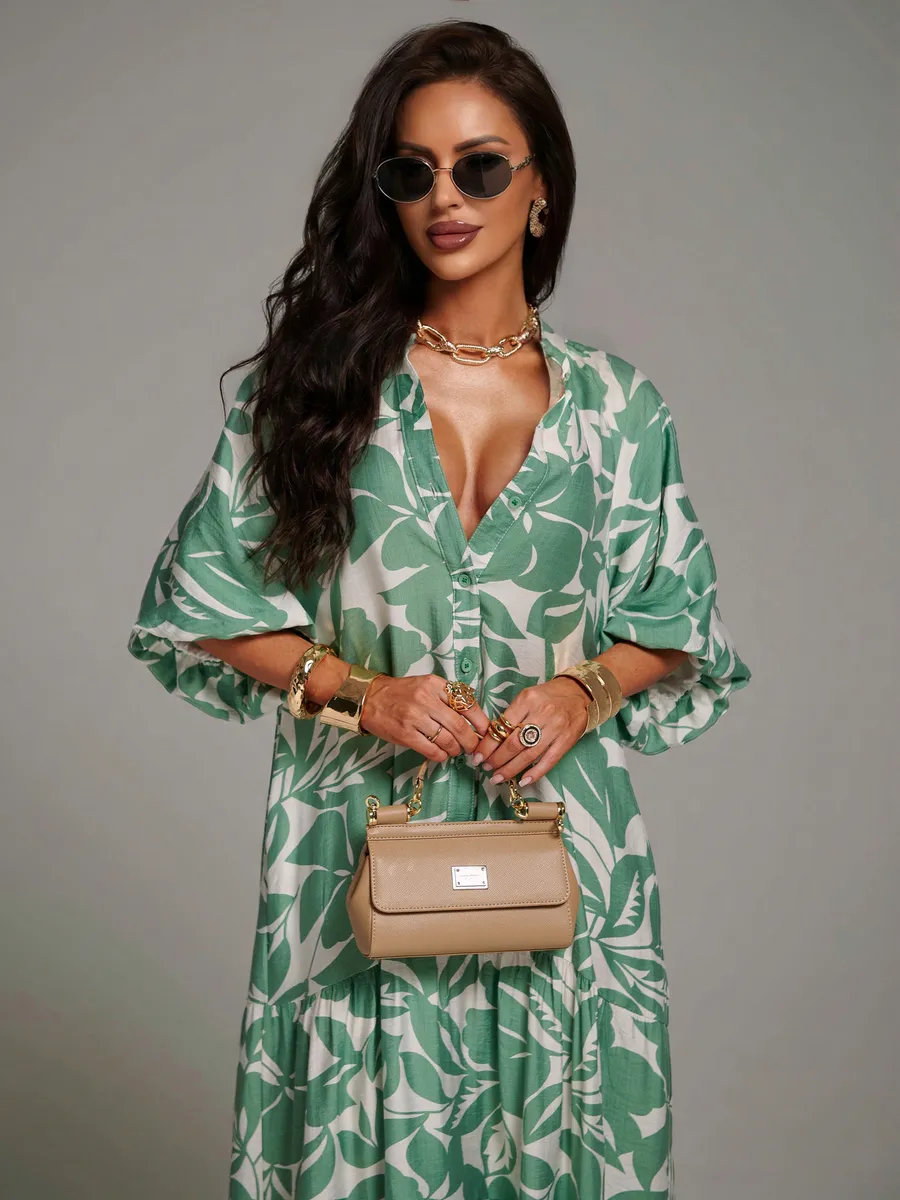 Зеленое платье летнее легкое