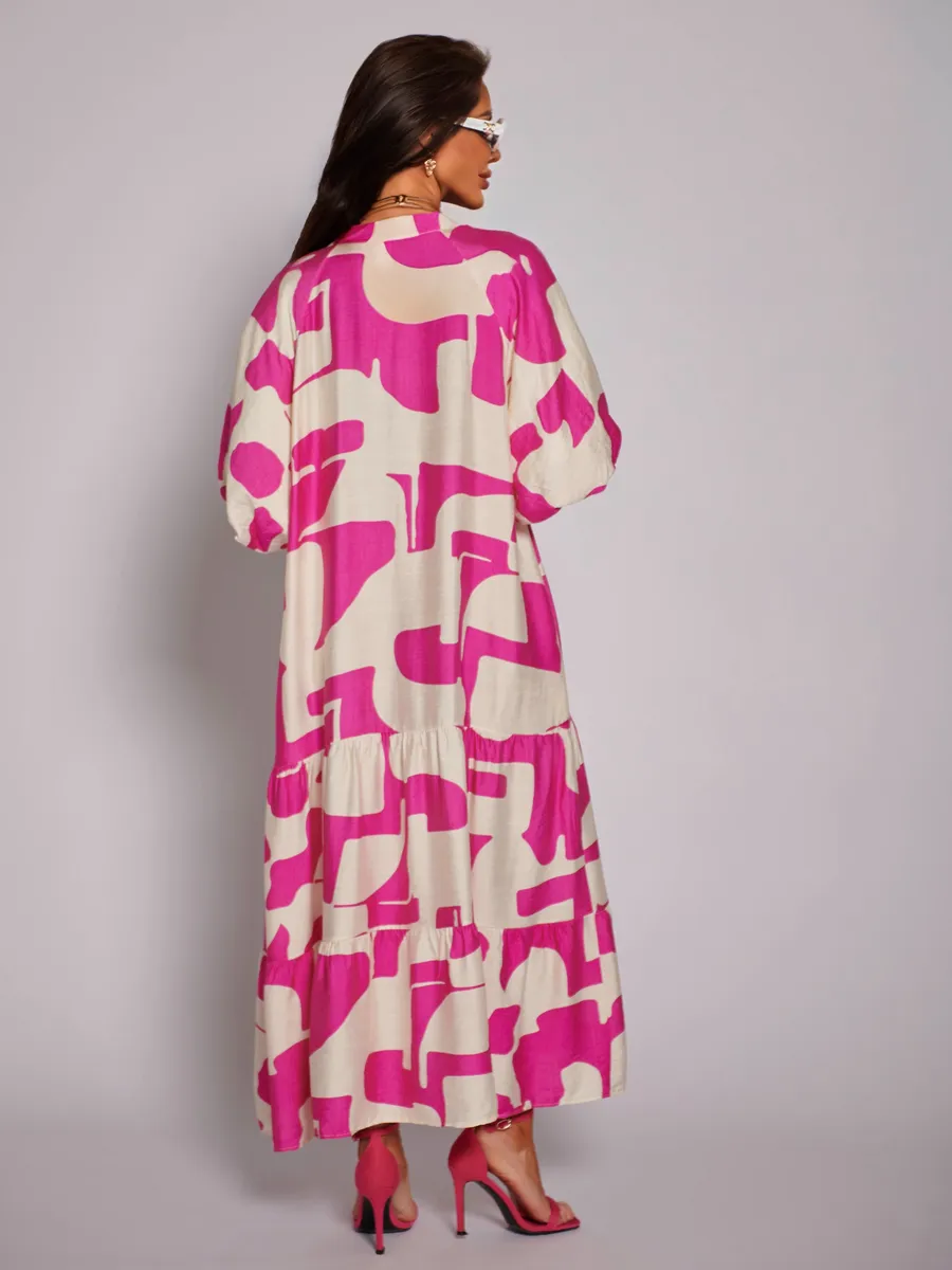 Розовое платье летнее