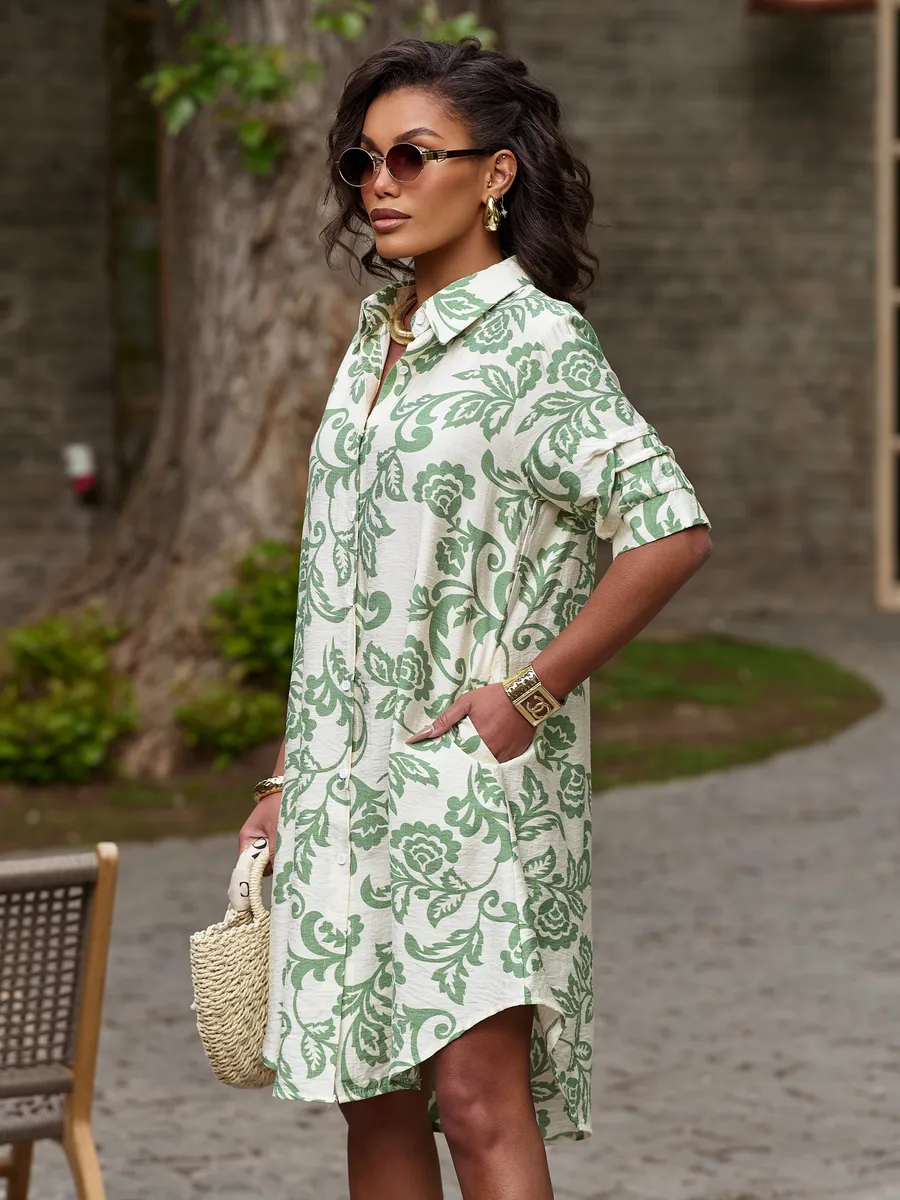 Зеленое платье летнее