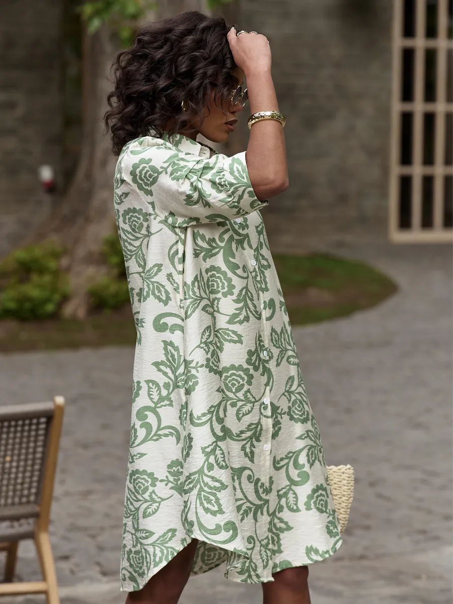 Зеленое платье летнее