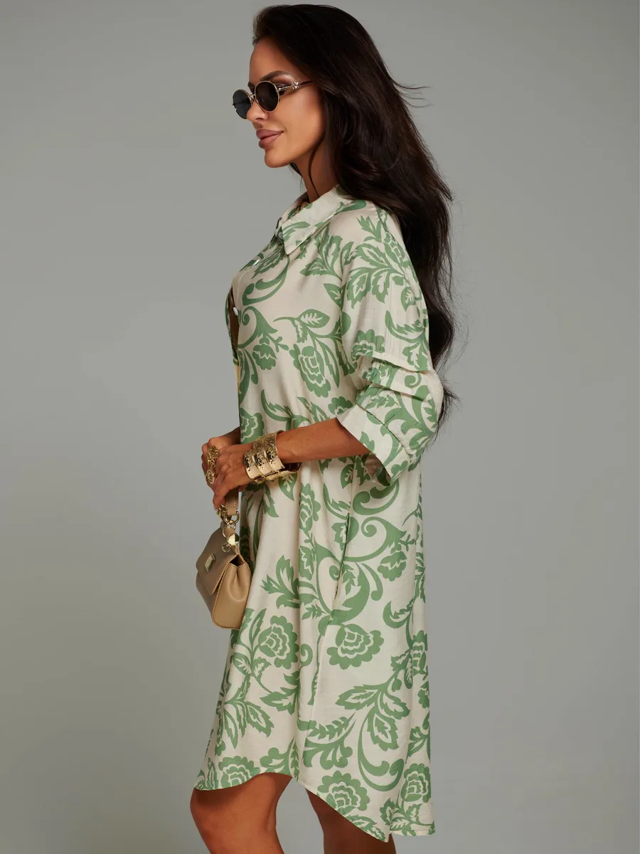 Зеленое платье летнее