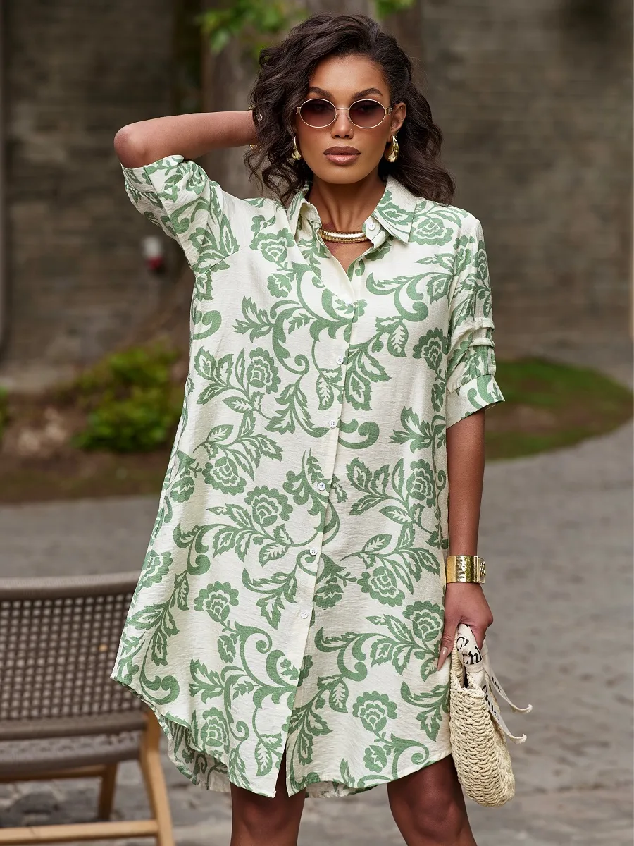 Зеленое платье летнее