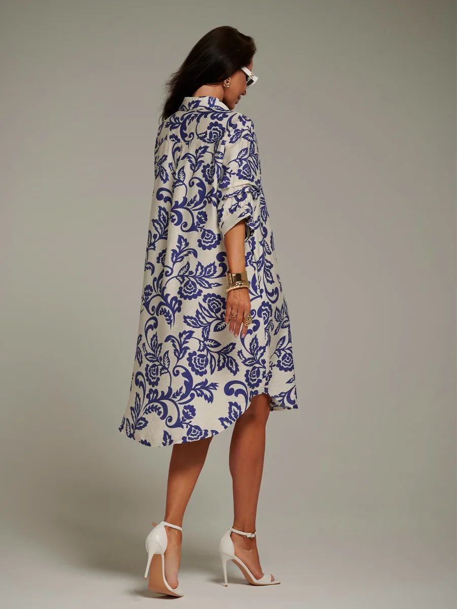 Синее платье летнее