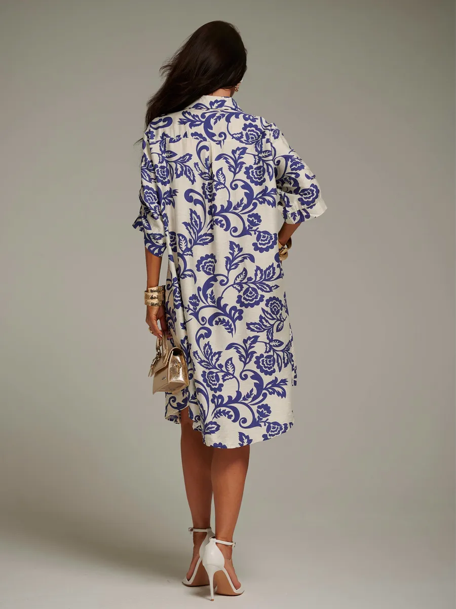 Синее платье летнее