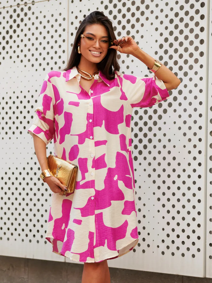 Розовое платье летнее