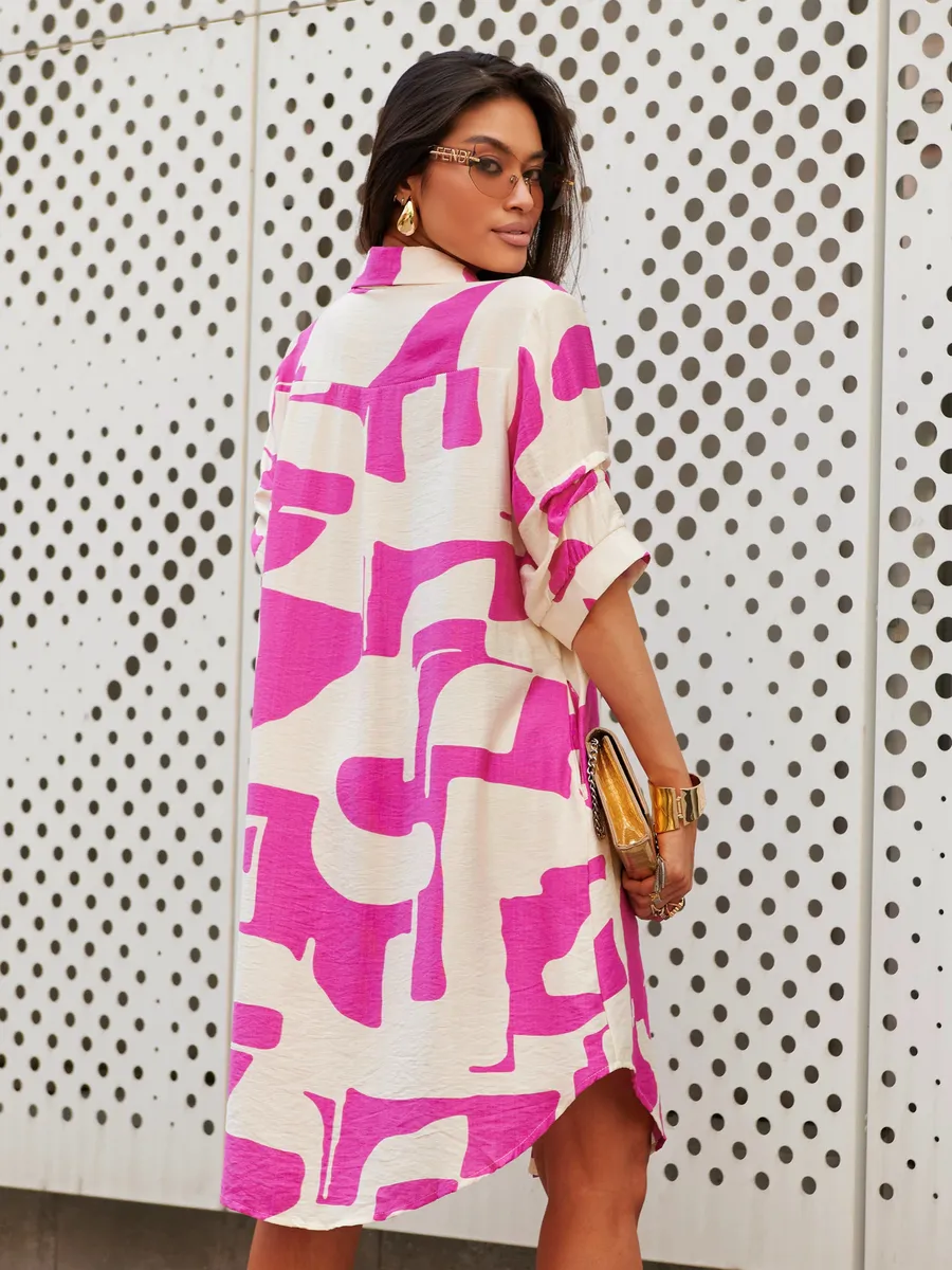 Розовое платье летнее