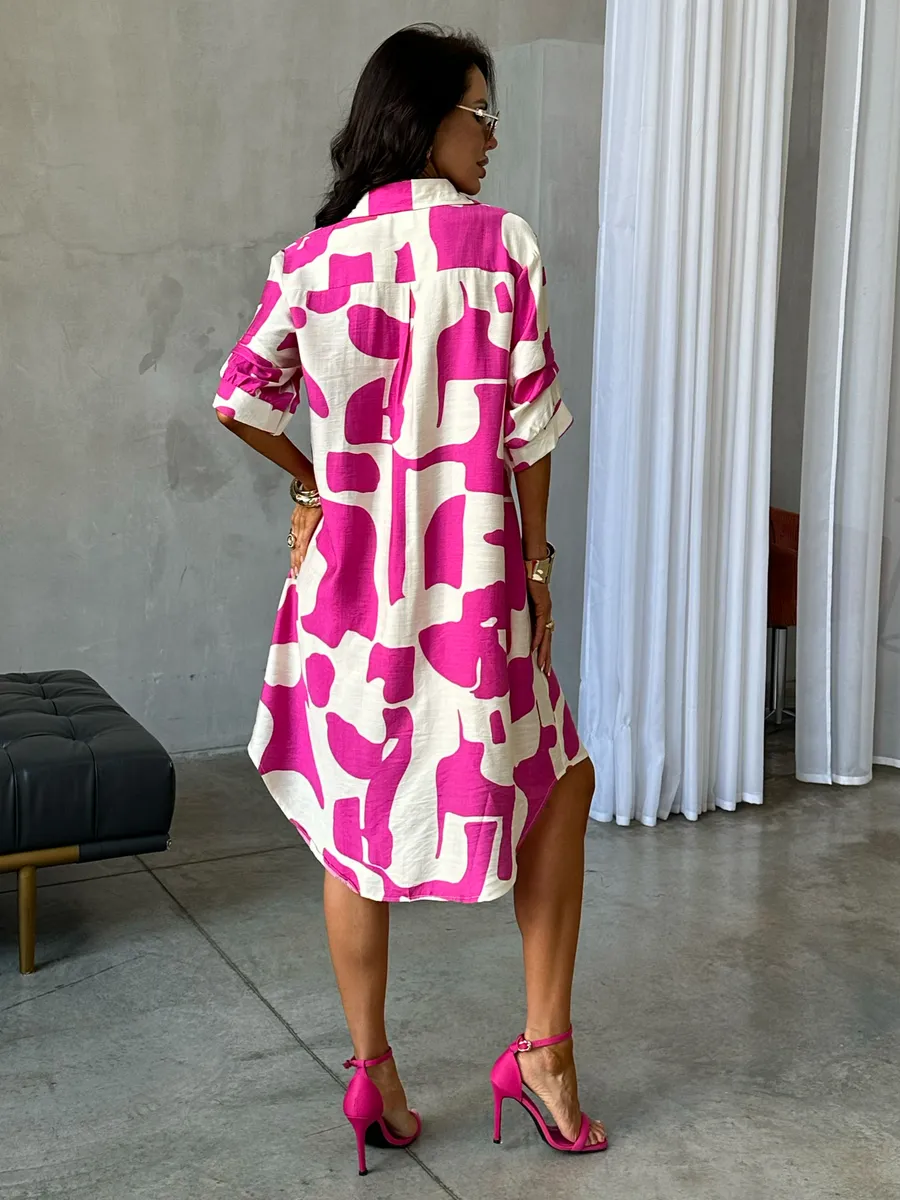 Розовое платье летнее