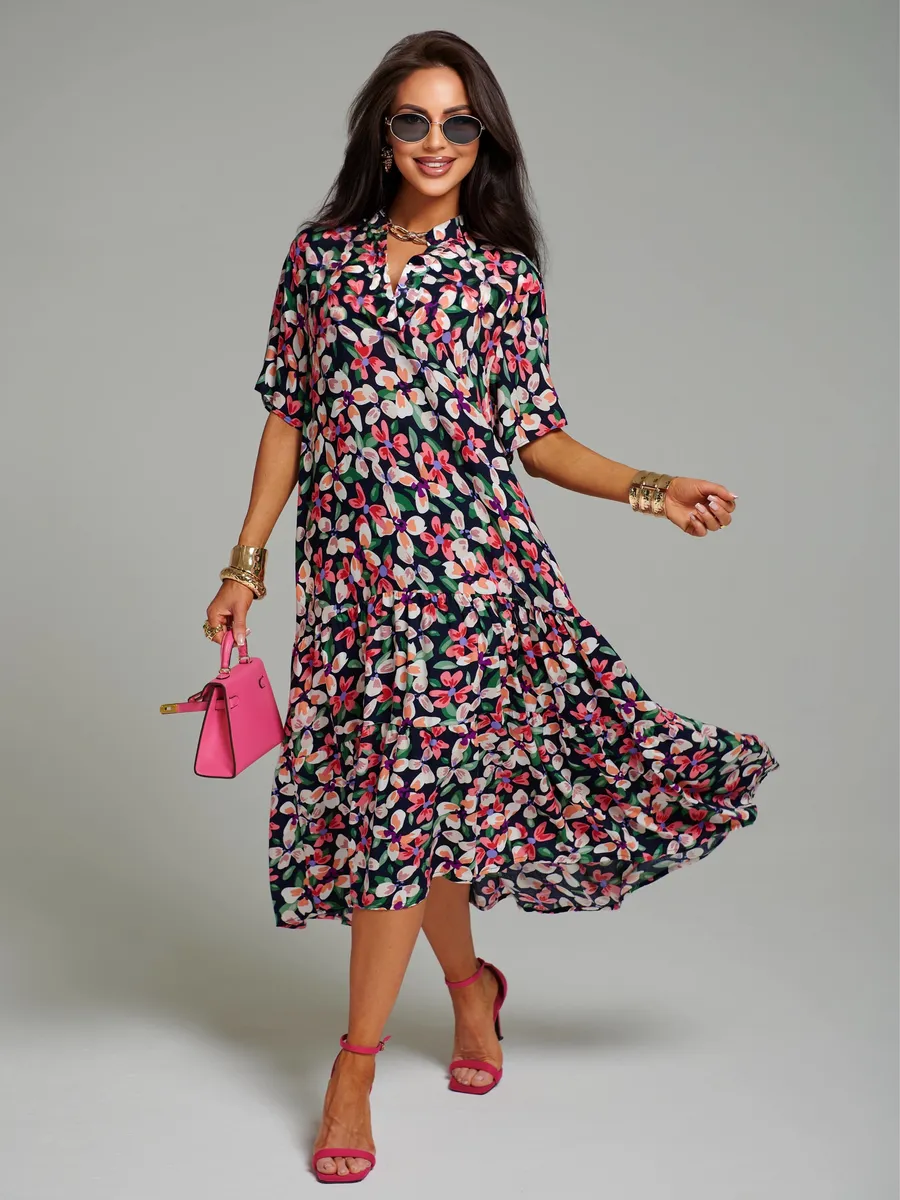 Зеленое платье летнее