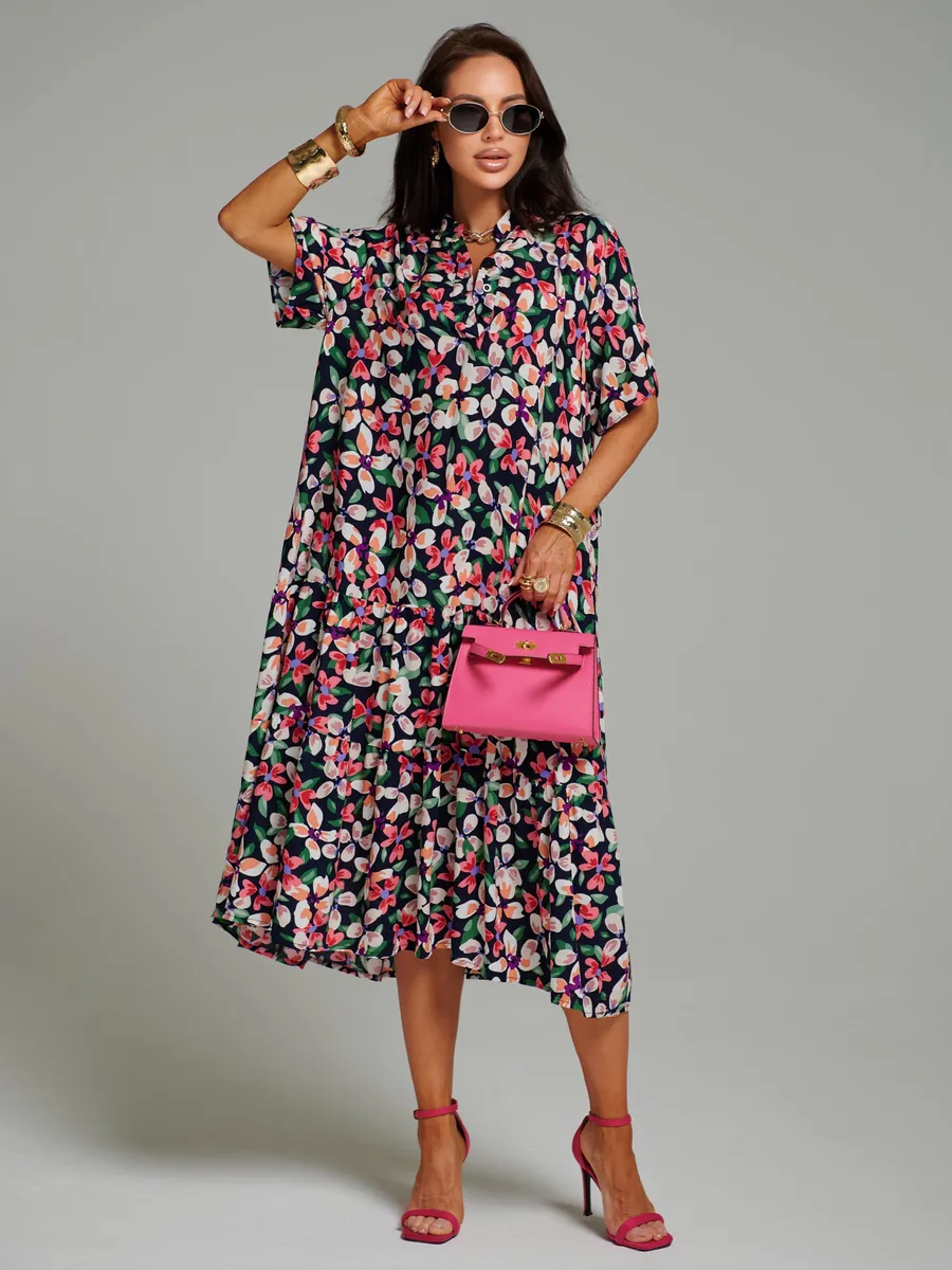 Зеленое платье летнее