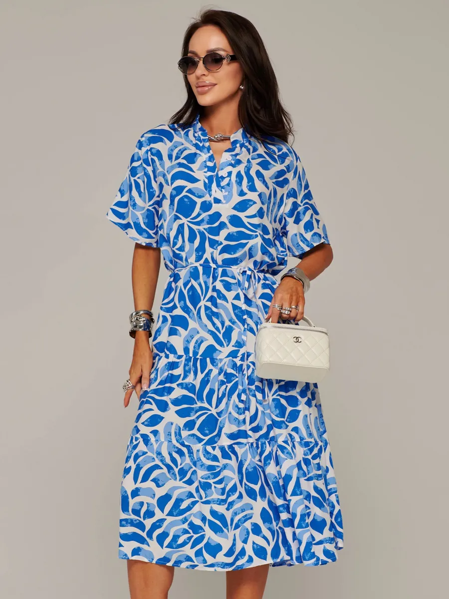 Синее платье летнее