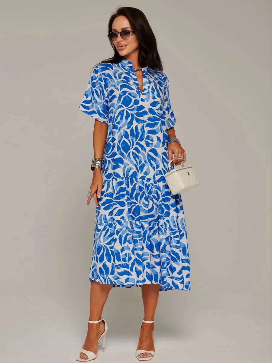 Синее платье летнее