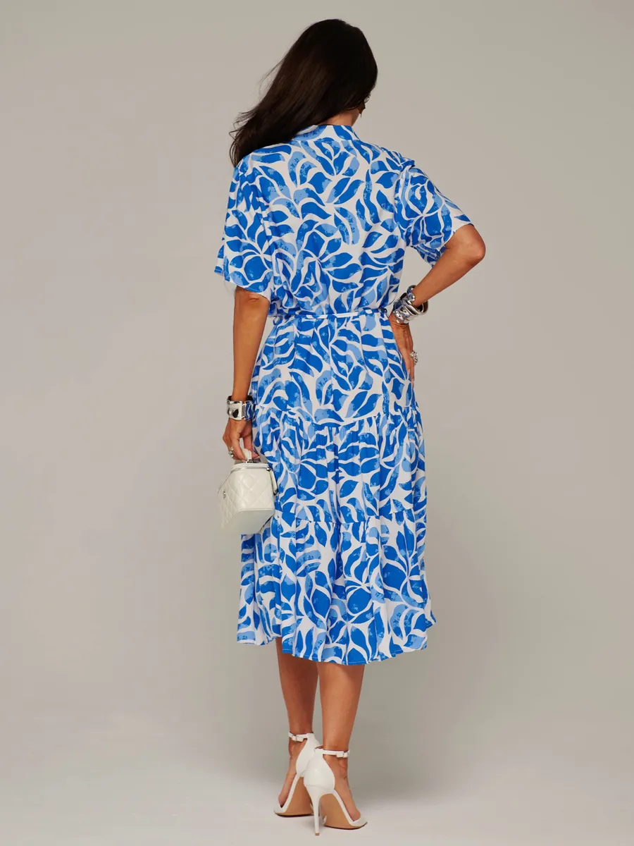 Синее платье летнее