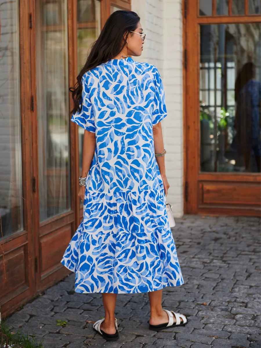 Синее платье летнее