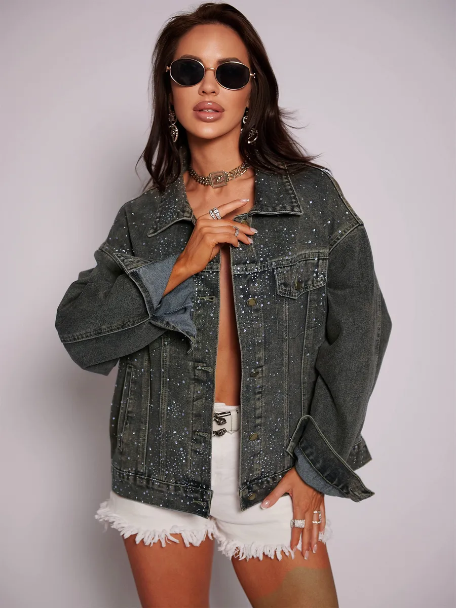 Серая джинсовая куртка летняя