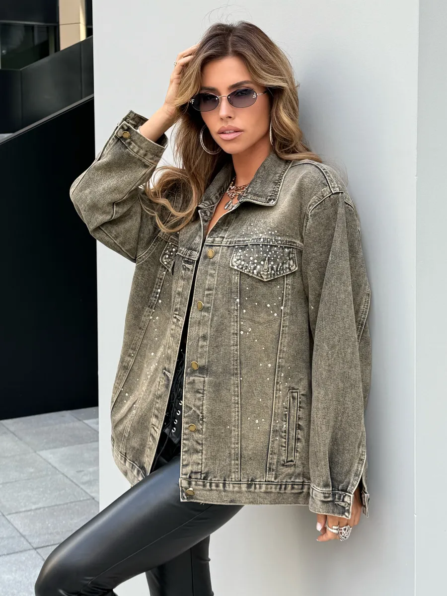 Серая джинсовая куртка летняя