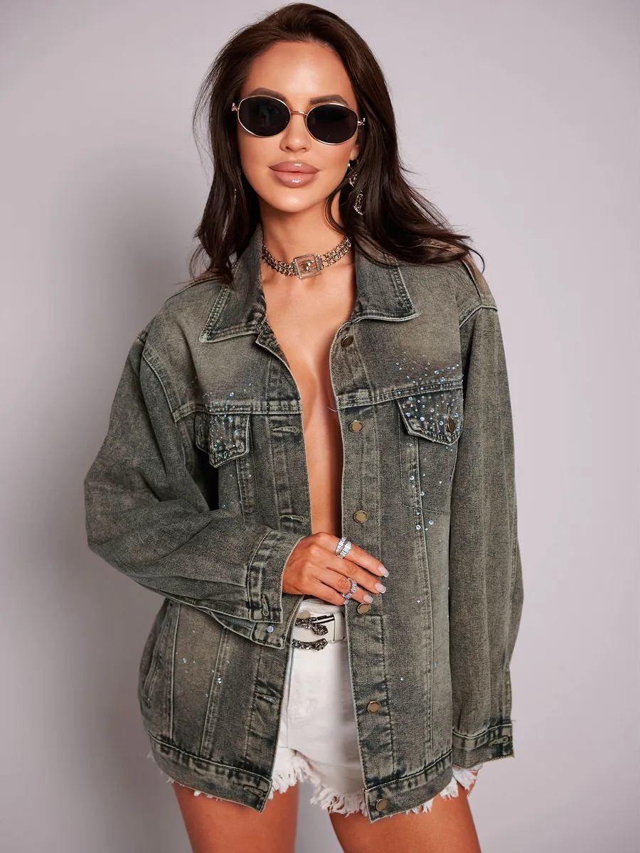 Серая джинсовая куртка летняя